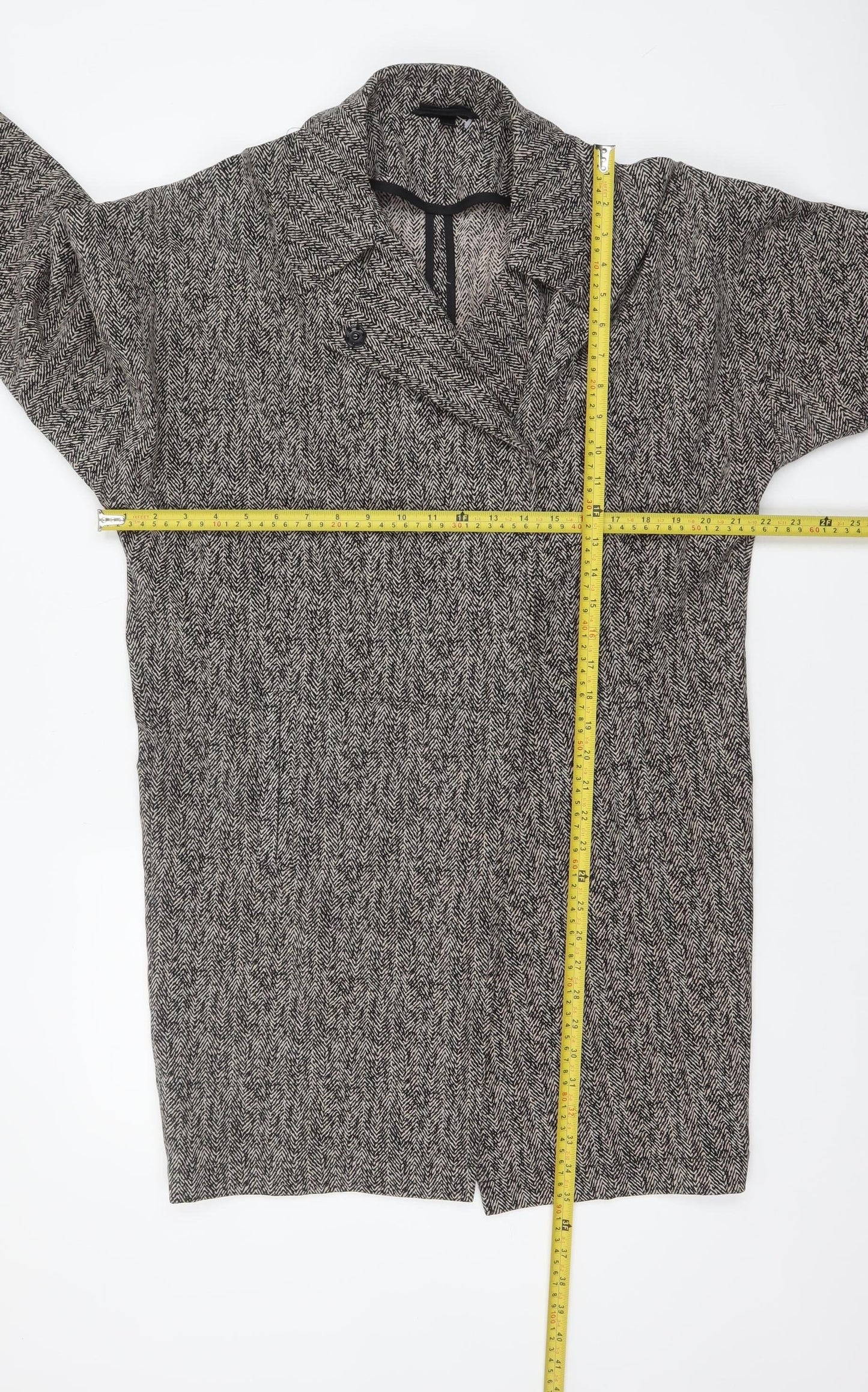 Womens UK Size 8 Topshop Grey Overcoat