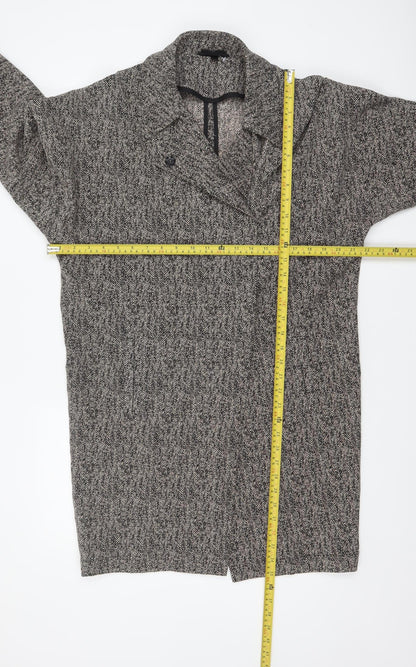 Womens UK Size 8 Topshop Grey Overcoat