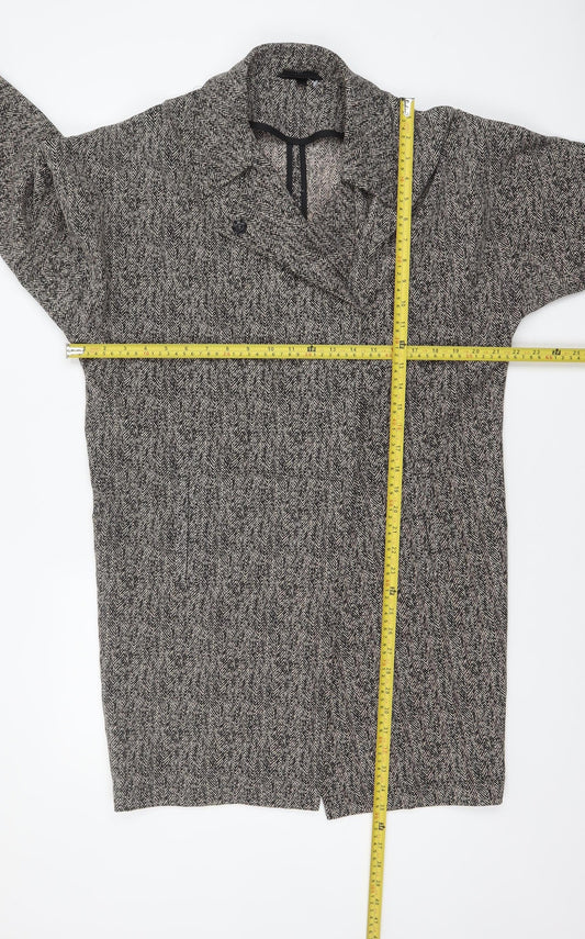 Womens UK Size 8 Topshop Grey Overcoat