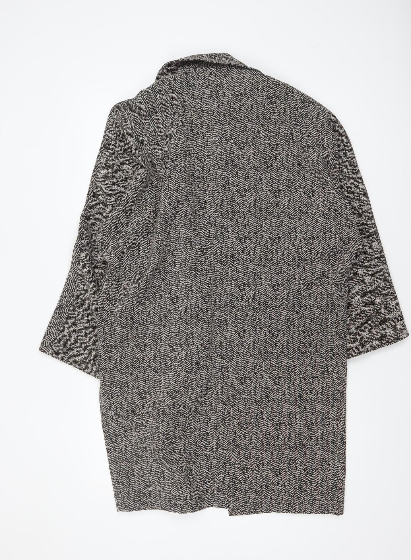 Womens UK Size 8 Topshop Grey Overcoat