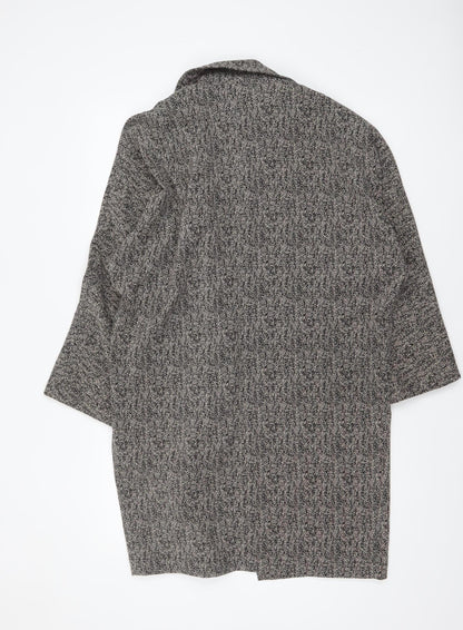 Womens UK Size 8 Topshop Grey Overcoat