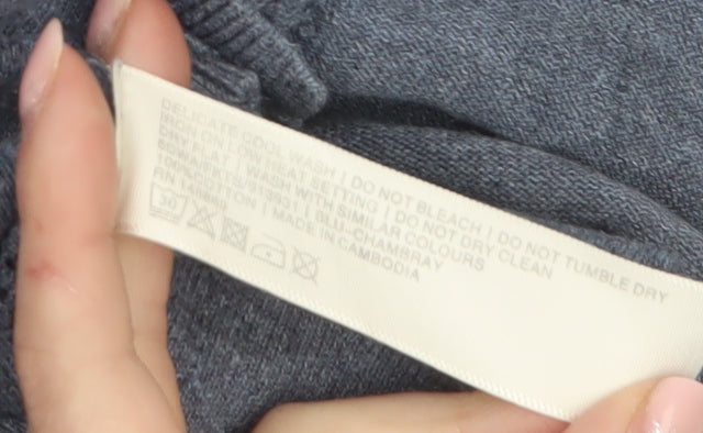 Womens UK Size 8 FatFace Blue Cardigan Jumper