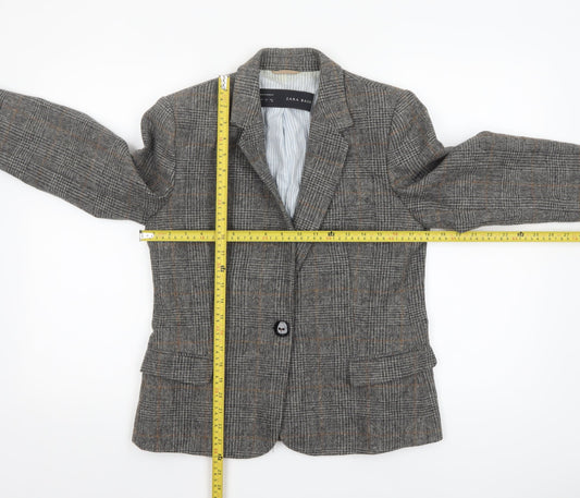 Womens UK Size L Zara Basic Regular Grey Blazer
