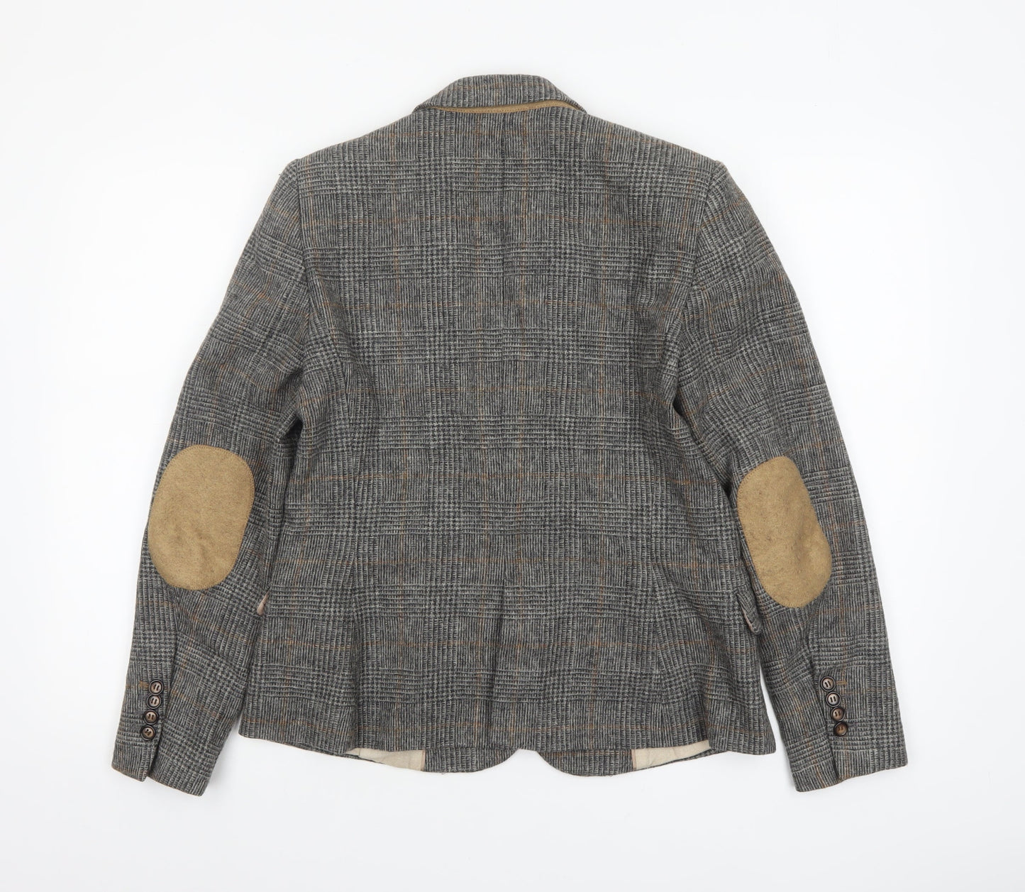 Womens UK Size L Zara Basic Regular Grey Blazer
