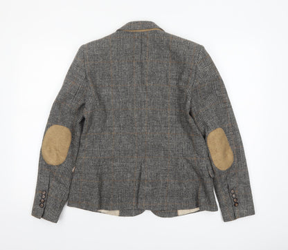 Womens UK Size L Zara Basic Regular Grey Blazer