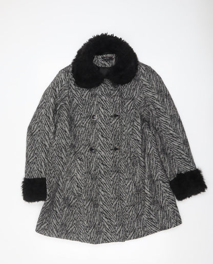 Womens UK Size 10 Therapy Grey Pea Coat