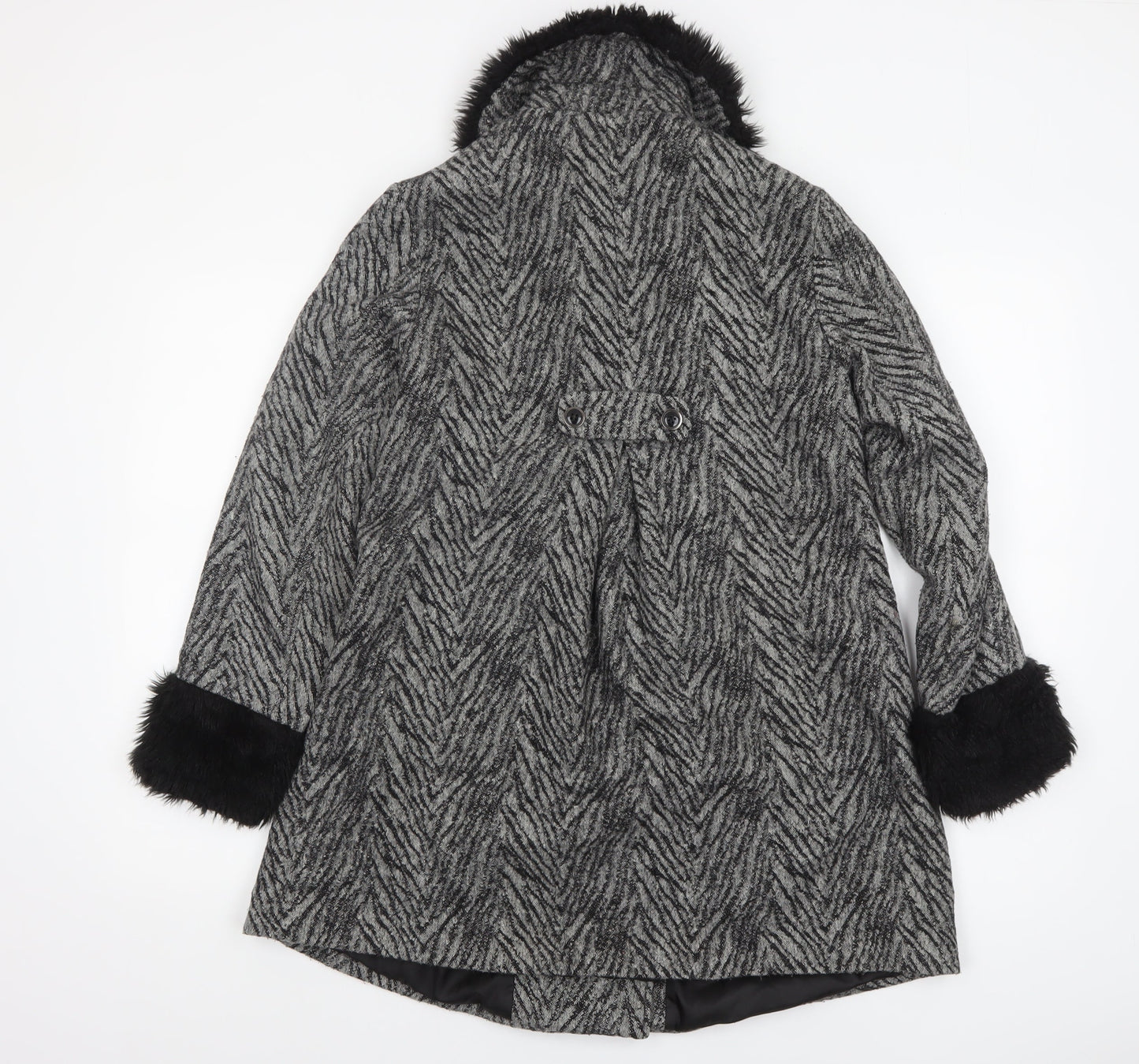 Womens UK Size 10 Therapy Grey Pea Coat