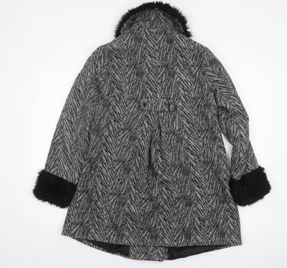 Womens UK Size 10 Therapy Grey Pea Coat