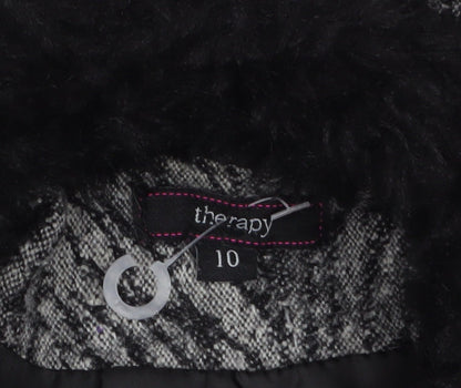 Womens UK Size 10 Therapy Grey Pea Coat