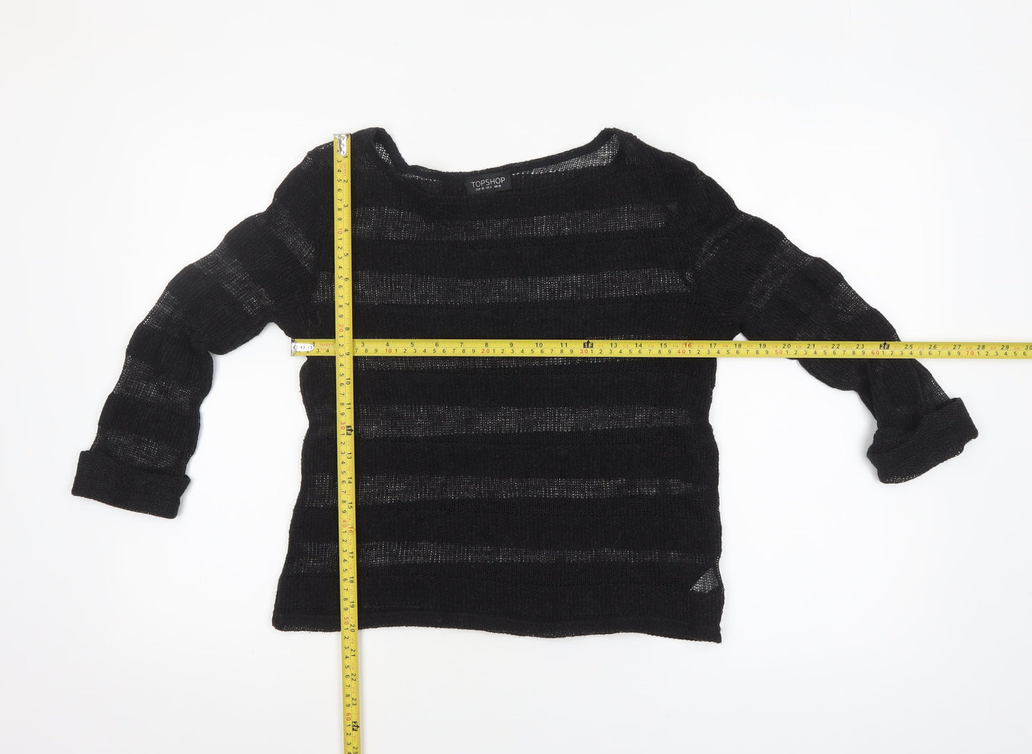 Womens UK Size 10 Topshop Black Pullover Jumper