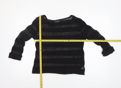 Womens UK Size 10 Topshop Black Pullover Jumper