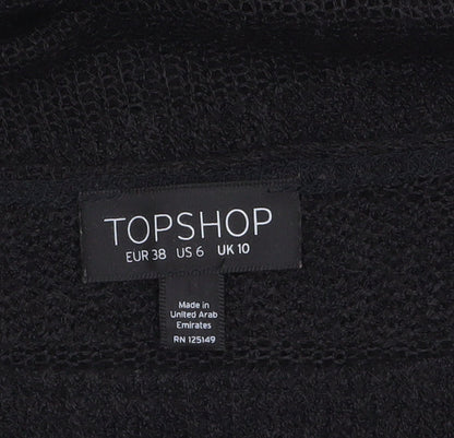 Womens UK Size 10 Topshop Black Pullover Jumper