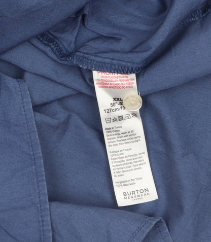 Burton Menswear Men’s Blue 2XL Short Sleeve Button-Up Shirt