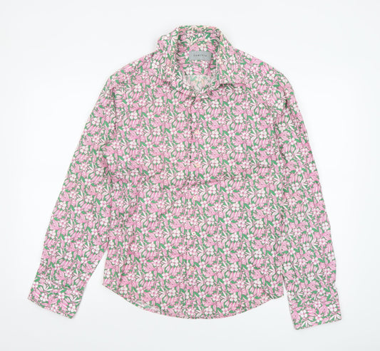 Camicie Women's Multicoloured Floral Cotton Long Sleeve Button-Up Shirt S