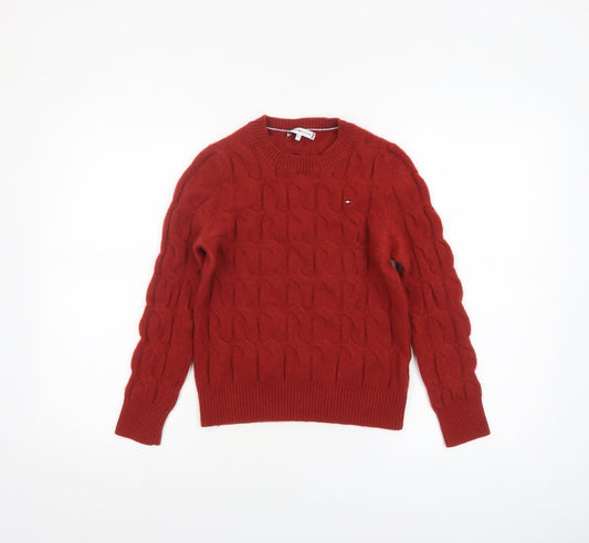 Womens UK Size XS Tommy Hilfiger Red Pullover Jumper