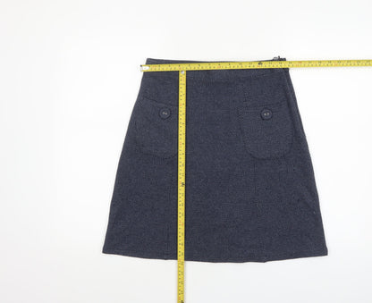 Womens UK Size 8 Pepperberry A-Line Tweed Skirt