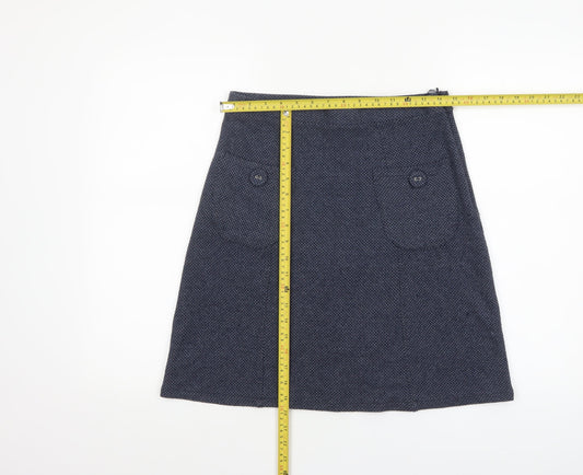 Womens UK Size 8 Pepperberry A-Line Tweed Skirt