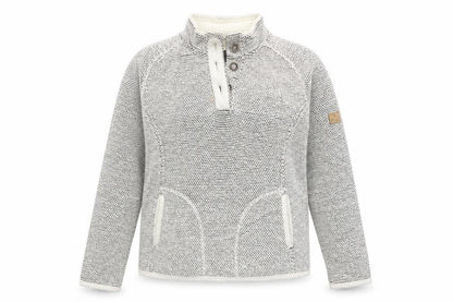 Womens UK Size S Weird Fish Beige Henley Sweatshirt