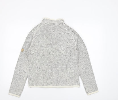 Womens UK Size S Weird Fish Beige Henley Sweatshirt
