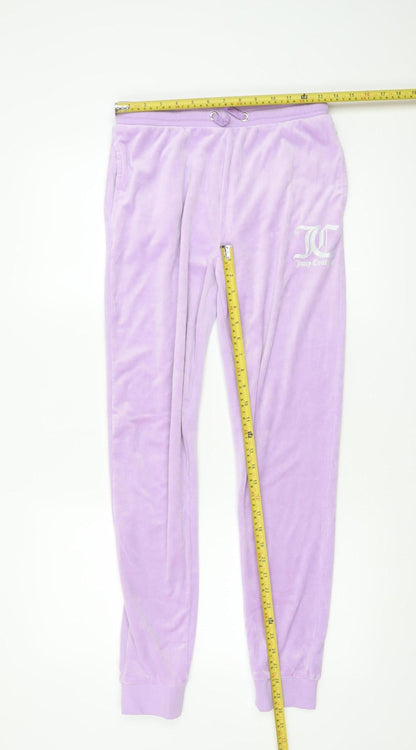 Girls UK Size 15-16 Years Juicy Couture Regular Fit Jogger Purple Trousers