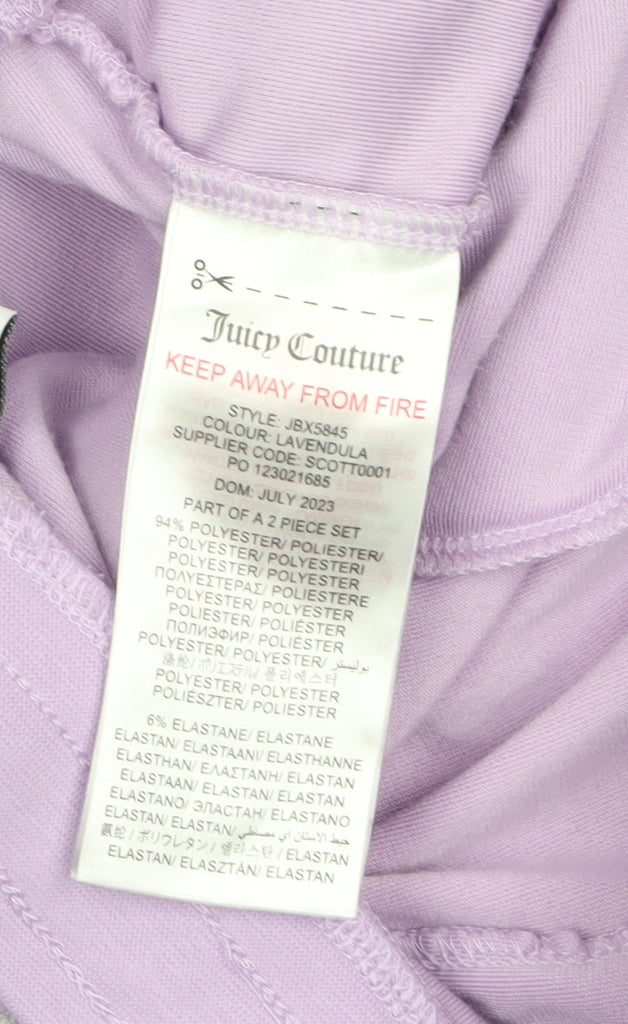 Girls UK Size 15-16 Years Juicy Couture Regular Fit Jogger Purple Trousers