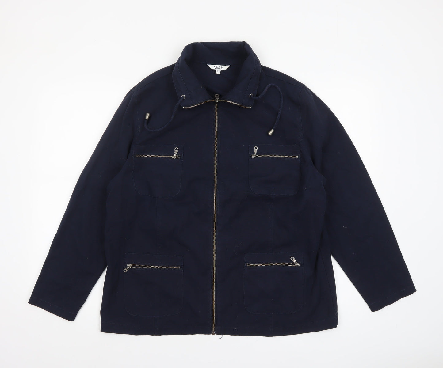 Womens UK Size 18/20 Marks and Spencer Blue Basic Jacket
