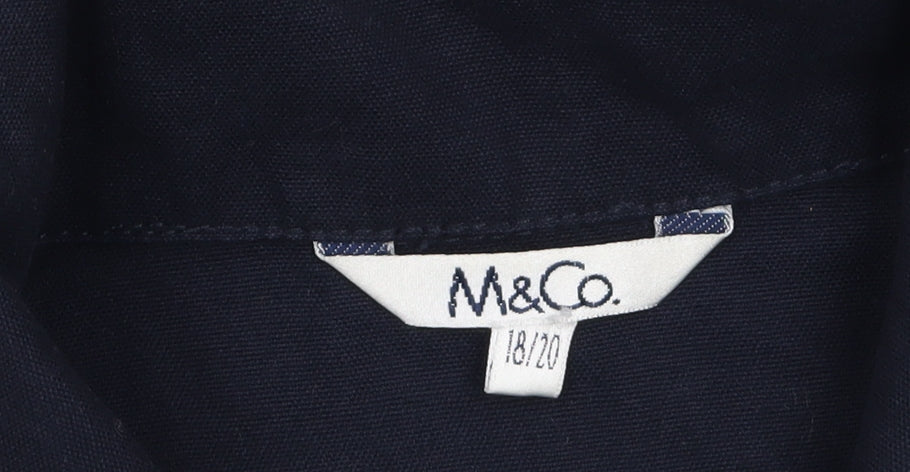Womens UK Size 18/20 Marks and Spencer Blue Basic Jacket