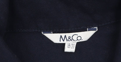Womens UK Size 18/20 Marks and Spencer Blue Basic Jacket