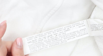 Mens UK Size M Zara White Pullover Hoodie