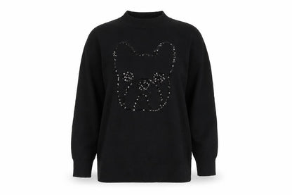 Womens UK Size S bau de fiori Black Pullover Jumper