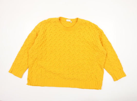Womens UK Size XL NEXT Yellow Pullover Jumper