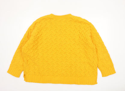 Womens UK Size XL NEXT Yellow Pullover Jumper