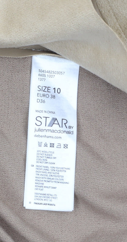 Womens UK Size 10 Star by Julien Macdonald Beige Open