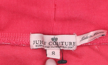 Girls UK Size 8 Years Juicy Couture Regular Fit Sweatpants Red Trousers
