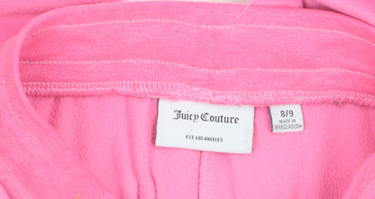 Juicy Couture Girls Pink Velour Sweatpants Size 8-9 Years Drawstring Waist