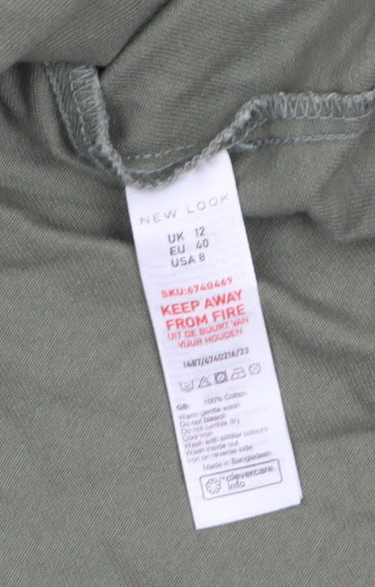 Womens UK Size 12 New Look Green Military Jacket