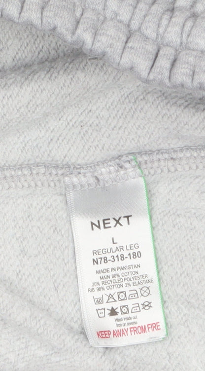 Womens UK Size L NEXT Regular Fit Sweatpants Grey Trousers