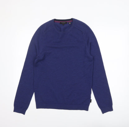 Mens UK Size S Ted Baker Blue Pullover Jumper