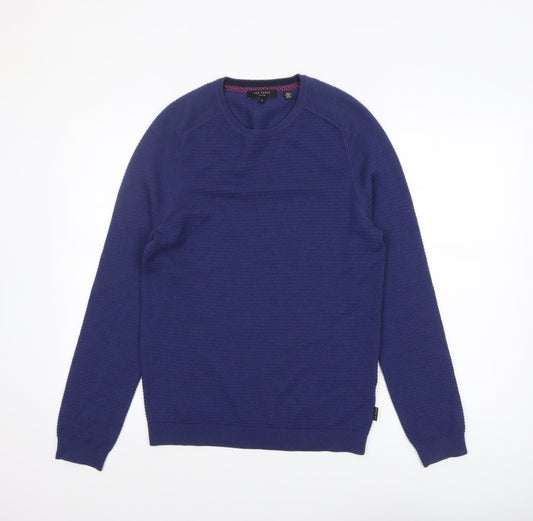Mens UK Size S Ted Baker Blue Pullover Jumper