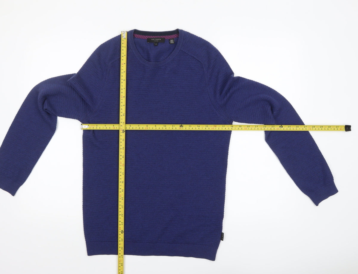 Mens UK Size S Ted Baker Blue Pullover Jumper