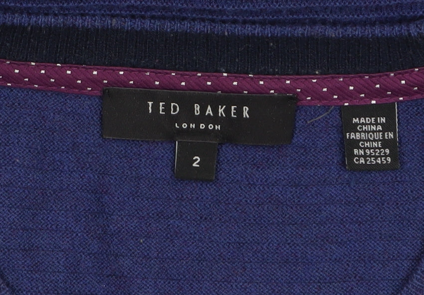 Mens UK Size S Ted Baker Blue Pullover Jumper