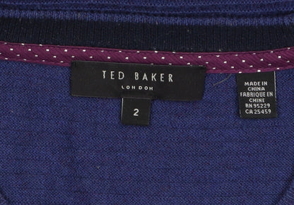 Mens UK Size S Ted Baker Blue Pullover Jumper