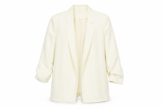 Front view of Principles Women's Ivory, size 10, Notch Lapel Tailored Blazer Jacket
