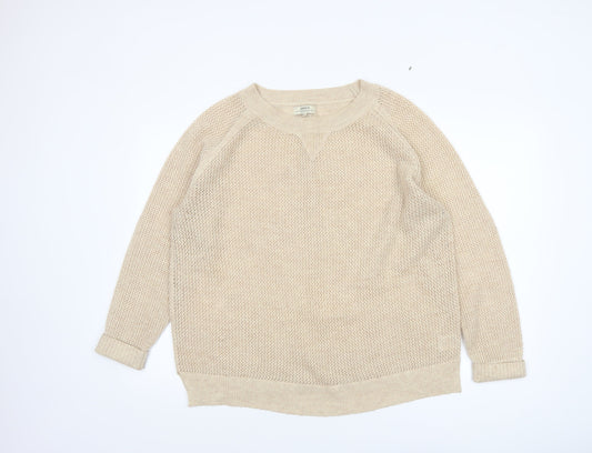 Womens UK Size 20 Papaya Beige Pullover Jumper