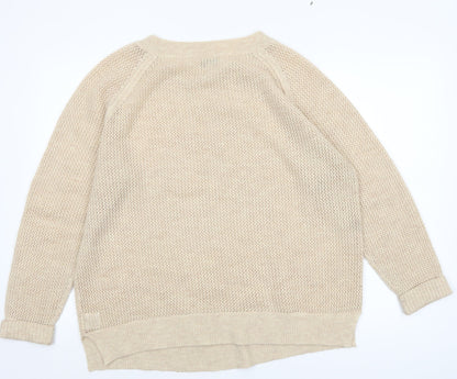 Womens UK Size 20 Papaya Beige Pullover Jumper