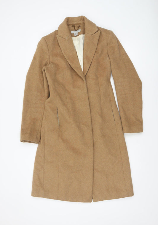 Womens UK Size 10 H&M Beige Overcoat