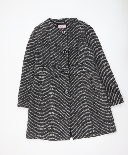 Marks and Spencer Per Una Women's Grey Wool Blend Overcoat Size 14