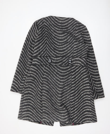 Marks and Spencer Per Una Women's Grey Wool Blend Overcoat Size 14