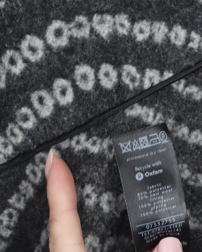 Marks and Spencer Per Una Women's Grey Wool Blend Overcoat Size 14