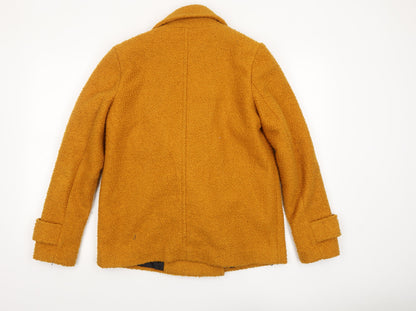 Womens UK Size 10 The Collection Debenhams Yellow Pea Coat